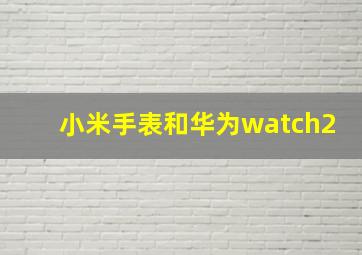 小米手表和华为watch2