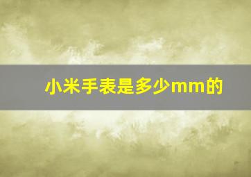 小米手表是多少mm的