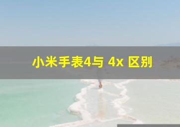 小米手表4与 4x 区别