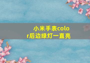 小米手表color后边绿灯一直亮