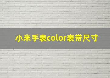 小米手表color表带尺寸