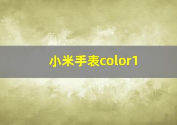 小米手表color1