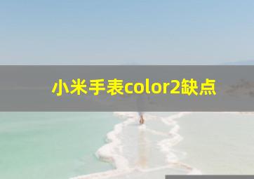 小米手表color2缺点