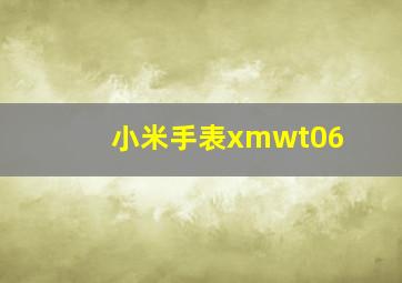 小米手表xmwt06