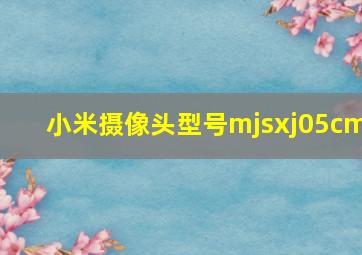 小米摄像头型号mjsxj05cm