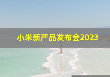 小米新产品发布会2023