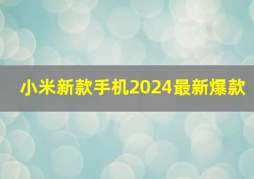 小米新款手机2024最新爆款