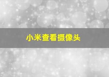 小米查看摄像头