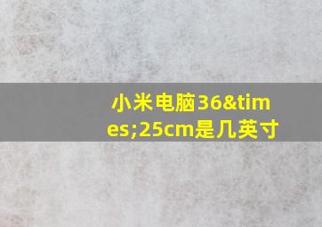 小米电脑36×25cm是几英寸