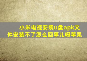 小米电视安装u盘apk文件安装不了怎么回事儿呀苹果