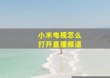 小米电视怎么打开直播频道