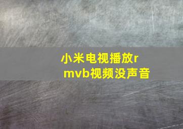 小米电视播放rmvb视频没声音