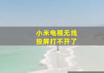 小米电视无线投屏打不开了