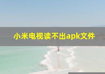 小米电视读不出apk文件