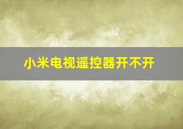 小米电视遥控器开不开