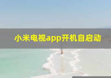 小米电视app开机自启动