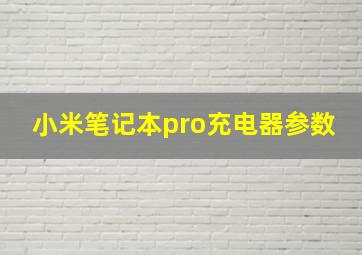 小米笔记本pro充电器参数