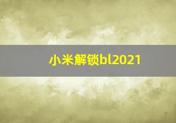 小米解锁bl2021