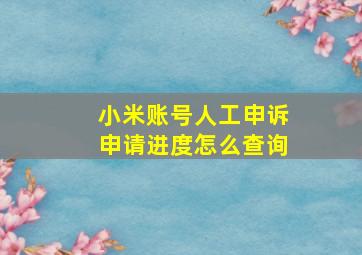 小米账号人工申诉申请进度怎么查询