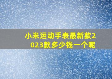 小米运动手表最新款2023款多少钱一个呢