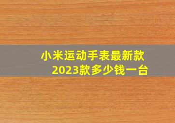 小米运动手表最新款2023款多少钱一台