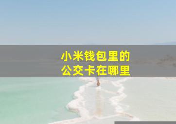 小米钱包里的公交卡在哪里