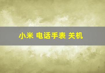 小米 电话手表 关机