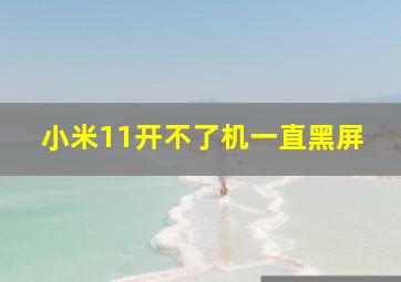 小米11开不了机一直黑屏