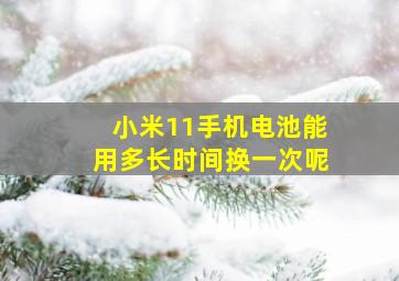 小米11手机电池能用多长时间换一次呢