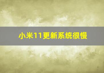 小米11更新系统很慢