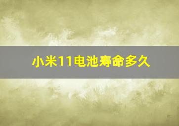 小米11电池寿命多久