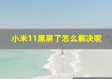 小米11黑屏了怎么解决呢