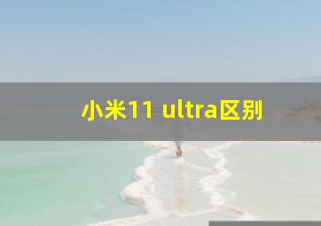 小米11 ultra区别