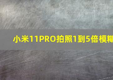 小米11PRO拍照1到5倍模糊