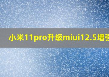 小米11pro升级miui12.5增强版