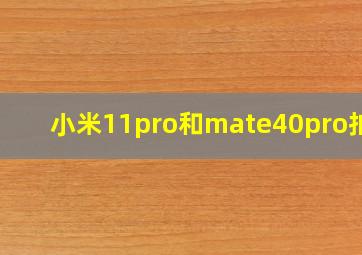 小米11pro和mate40pro拍照