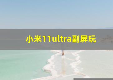 小米11ultra副屏玩