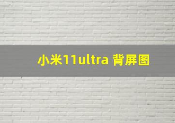 小米11ultra 背屏图