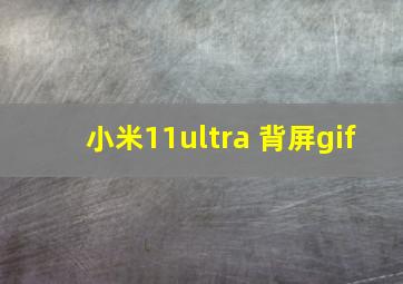 小米11ultra 背屏gif