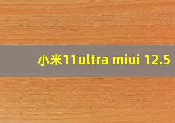 小米11ultra miui 12.5