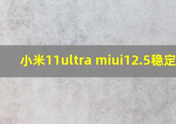 小米11ultra miui12.5稳定版