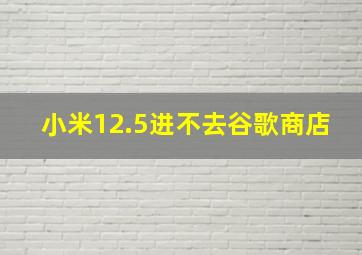 小米12.5进不去谷歌商店