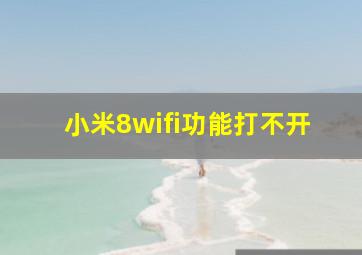 小米8wifi功能打不开