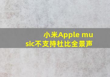 小米Apple music不支持杜比全景声