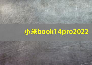 小米book14pro2022