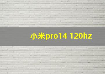 小米pro14 120hz