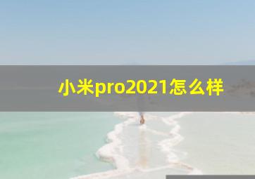 小米pro2021怎么样