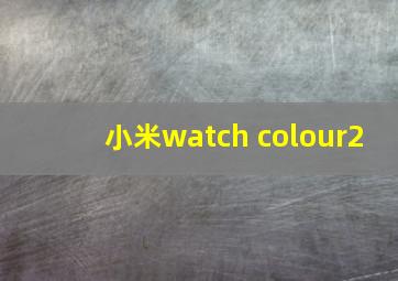 小米watch colour2