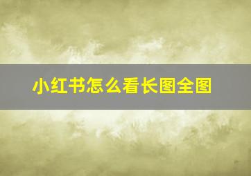 小红书怎么看长图全图