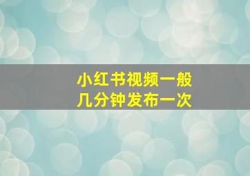 小红书视频一般几分钟发布一次